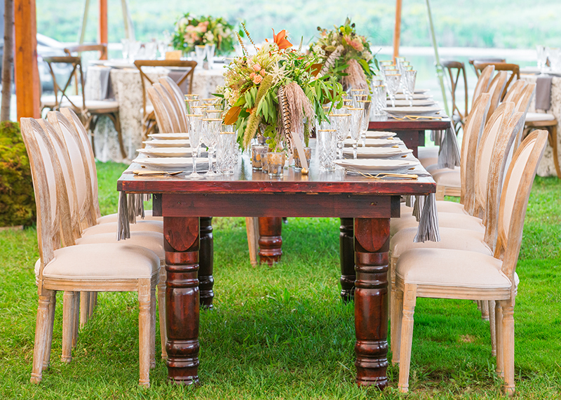 Mahogany Farm Table
